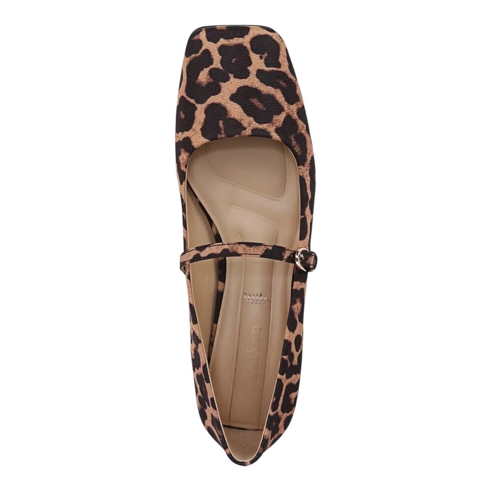 Franco Sarto Women's Tinsley Square Toe Mary Jane Flats Leopard Size 9 - Picture 4 of 5